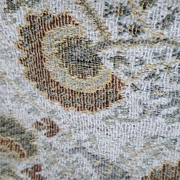 Sage Green Floral Pattern Woven Table Runner - Picture 8 of 8